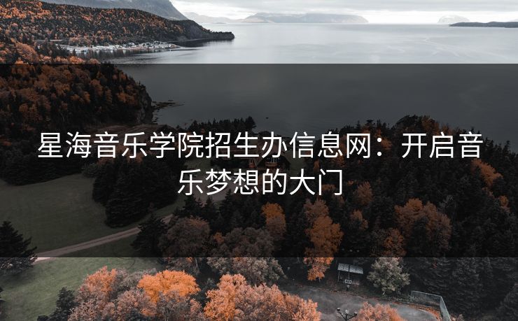 星海音乐学院招生办信息网：开启音乐梦想的大门